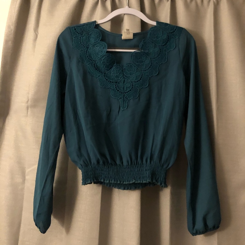 Emerald green crop top